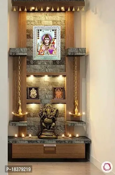 Suninow 3D photo of shiv parvati with white frame | shiv parivar photo frame | God Religious Framed Painting for Wall and Pooja (20 x 15 cm)-thumb2