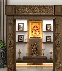 Suninow Gold foil embossed vishwakarma ji Religious Framed Painting for Wall and Pooja/Hindu Bhagwan Devi Devta Photo Frame/God Poster for Puja (18x 13 cm)-thumb1