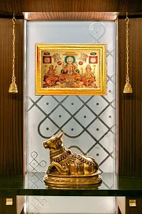 Suninow laxmi Ganesh Saraswati with kuber ji Photo for Pooja | Hindu Bhagwan Devi Devta Photo | God Photo Frames Photo Frame-thumb2