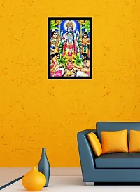 Suninow vishnu ji Religious black colored Framed Painting for Wall and Pooja/Hindu Bhagwan Devi Devta Photo Frame/God Poster for Puja (48 x 26 cm)-thumb1