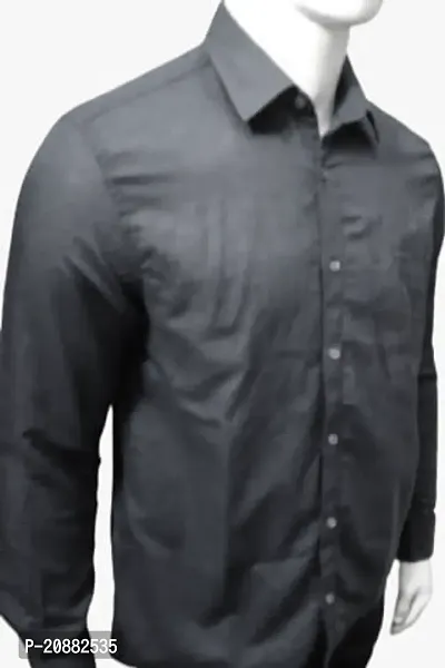 Reliable Black color Cotton  Long Sleeve Formal Shirts For Men pack of single