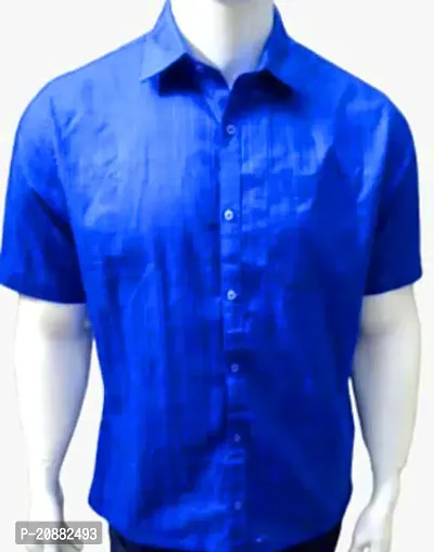 Reliable Blue color Cotton  Long Sleeve Formal Shirts For Men pack of single-thumb0