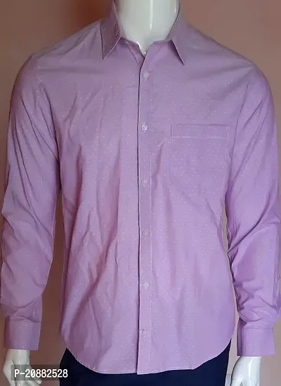 Reliable Pink color Cotton  Long Sleeve Formal Shirts For Men pack of single