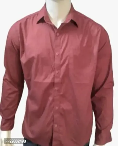 Reliable Maroon color Cotton  Long Sleeve Formal Shirts For Men pack of single