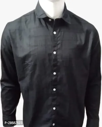 Reliable Black color Cotton  Long Sleeve Formal Shirts For Men pack of single-thumb0