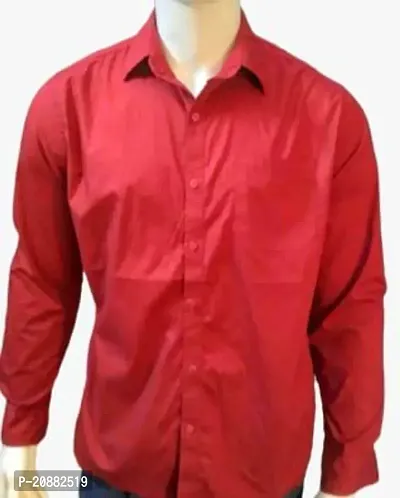 Reliable Maroon color Cotton  Long Sleeve Formal Shirts For Men pack of single