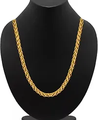 V.K Fashion Most Popular Spiral Rope Link Gold Plated Chain For Men  Boys-thumb1