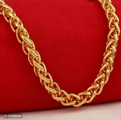 V.K Fashion Most Popular Spiral Rope Link Gold Plated Chain For Men  Boys-thumb4