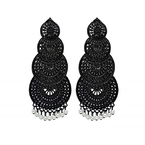 Feminine Chunky Four Layer Long Drop Earrings For Girl and Women