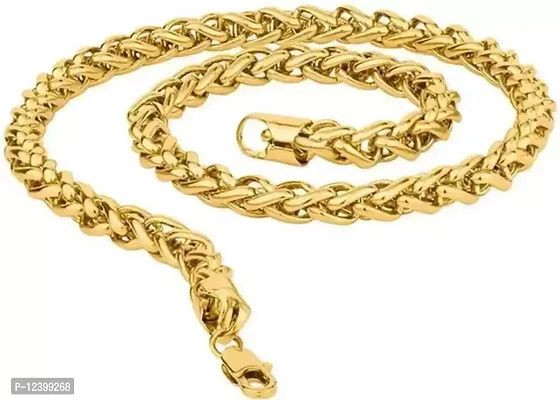 V.K Fashion Most Popular Spiral Rope Link Gold Plated Chain For Men  Boys