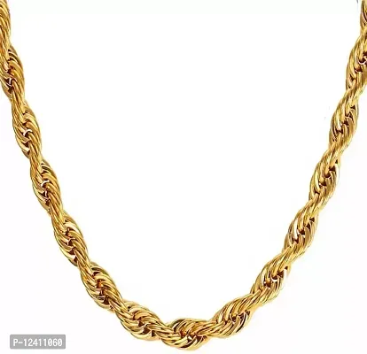 V.K Fashion Classy Rope Gold Neck Chain Pack of 1-thumb0