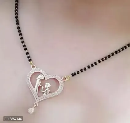 Heart Boy Couple Mangalsutra Pendant With Chain-thumb0