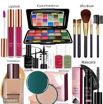 Makeup Kit for Women Full Kit All in One Makeup Kit makeup | brush, kajal, eyeliner ,mascara ,nail paint ,compact, foundation, lipstick - Pack of 1-thumb0