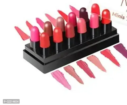 Minis Pout Party Lipstick, Long Lasting  Highly Pigmented, 12 Mini Pocket Fit Lipstick