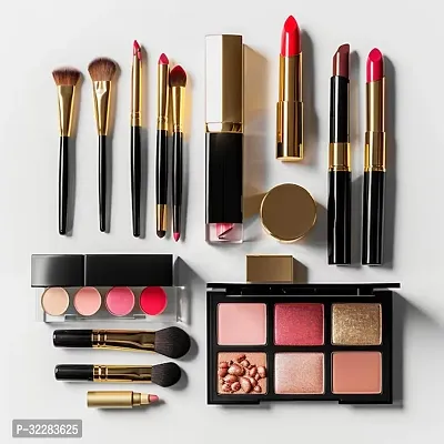 27. Makeup Kit for Women 18 Shades Eye Shadow Pallate, 1pc Mascara, 2pc Liqiued Lipstick, 1pc Blunder, Puff, 1pc Compact, 1pc Kajal, 5pc Brush Set, 1pc Foundation, 1pc Liner, 2pc Nail Paint-thumb0