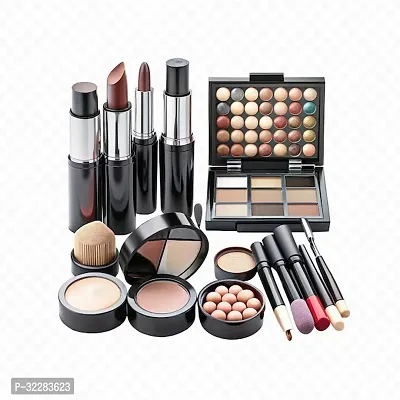 29. Makeup Kit for Women 18 Shades Eye Shadow Pallate, 1pc Mascara, 2pc Liqiued Lipstick, 1pc Blunder, Puff, 1pc Compact, 1pc Kajal, 5pc Brush Set, 1pc Foundation, 1pc Liner, 2pc Nail Paint-thumb0