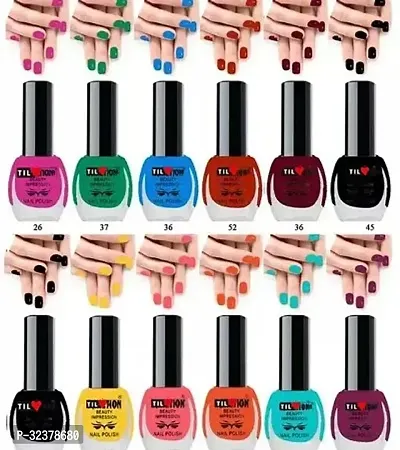 Multicolored Nail Polish Pack Of 12-thumb0