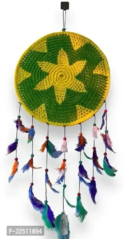 Feather Dream Catcher Wall Hanging-thumb0