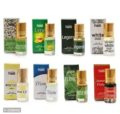 Hasi Combo 8 fragrance roll on perfume long lasting fragrance 3ml-thumb0