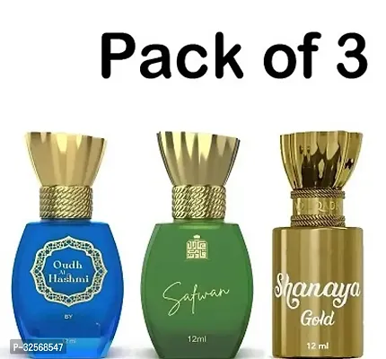 Shanaya,White Oudh,Oudh Al Hashmi Attar Combo Pack-3 Ml Each