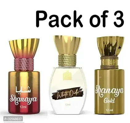 Shanaya,White Oudh,Shanaya Gold Attar Combo Pack-3 Ml Each