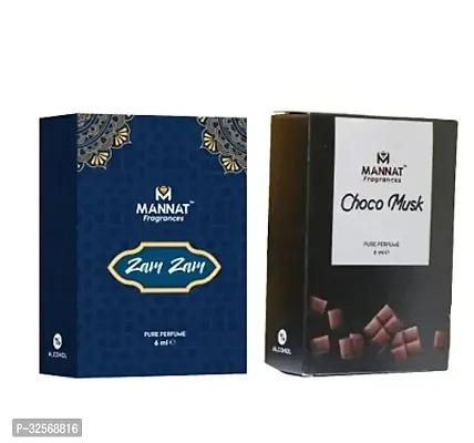 Zam Zam and Choco Musk Attar, Concentrated Pure Perfume Oil 6 ML Roll On pack of 2,-thumb0