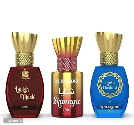 3 Pcs Attar Set Shanaya, Lavish Musk And Oudh Al Hashmi 12ml-thumb0