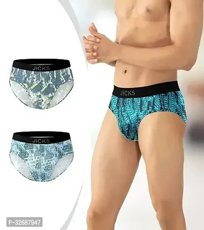 Stylish Nylon Printed Underwear for Men, Combo