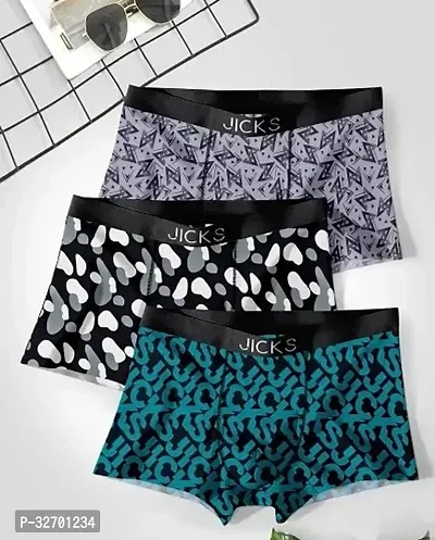 Stylish Nylon Printed Underwear for Men, Combo-thumb0