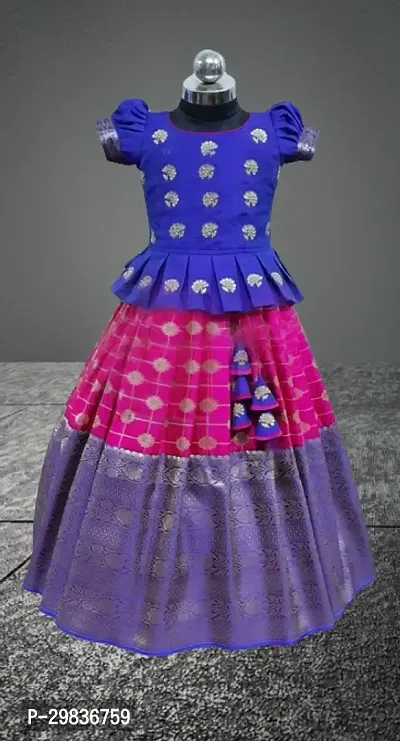 Stylish Cotton Blend Lehenga Choli for Kid-thumb0