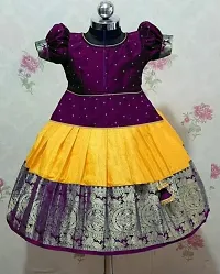 Classic Jacquard Lehenga Choli for Kids Girl-thumb1