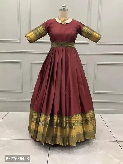 Classic Art Silk Gown for Women-thumb0