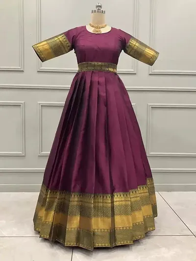 Classic Art Silk Self Pattern Ethnic Gown