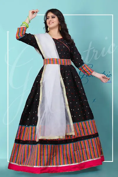 Fancy Art Silk Ethnic Gowns 