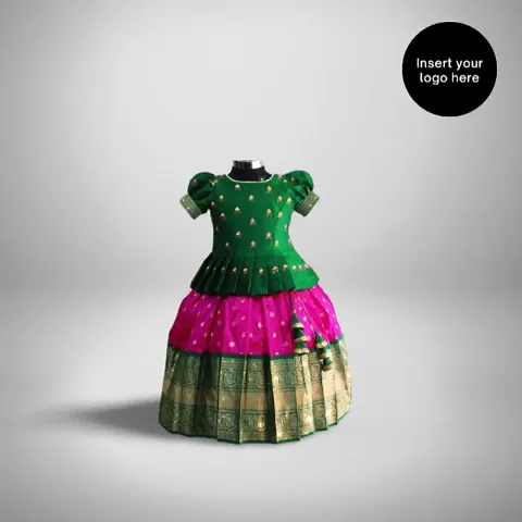 Classic Jacquard Lehenga Choli for Kids Girl