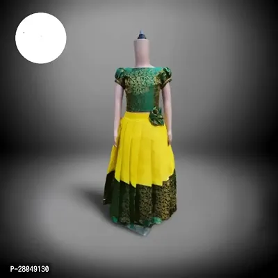 Classic Jacquard Lehenga Choli for Kids Girl