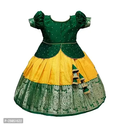 Classic Jacquard Lehenga Choli for Kids Girl-thumb0