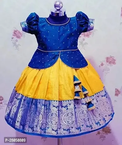 Classic Jacquard Lehenga Choli for Kids Girl-thumb0