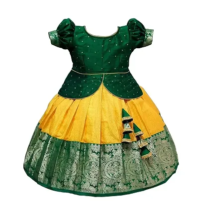 Classic Jacquard Lehenga Choli for Kids Girl