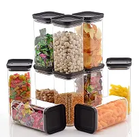 tvAt 6 Pcs Airtight Containers for Kitchen Plastic Storage and Containers Storage Box for Pantry Organization and Kitchen Storage, Kitchen jar Set Beans, Fryums-thumb3