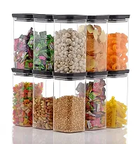 Multipurpose Air Tight Cereal Dispenser Plastic Storage Jar for Kitchen Pack of 8-thumb1