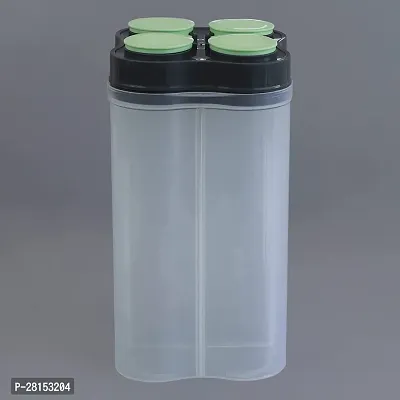 1 Pcs Food Storage 4 Section Container Jar Airtight Plastic Storage Container(Green color)-thumb2