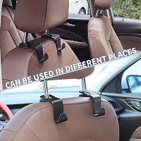 tvAt 4 Pcs Car Backseat Headrest Hook  Hanger Universal Durable Organiser Space Saver for Handbag, Wallets, Grocery Bags-thumb2