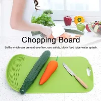 tvAt Cutting Chopping Board for Fruit Vegetable Cheese Easy Cutting Board Large Plastic Cutting Board  (Green Pack of 1 Dishwasher Safe)-thumb3