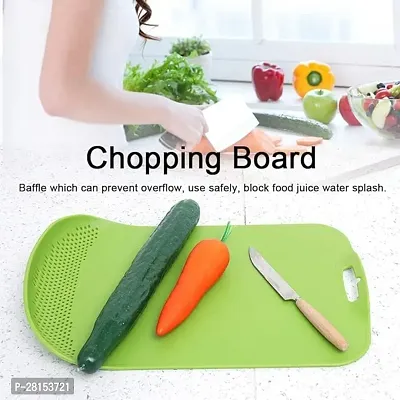 tvAt Cutting Chopping Board for Fruit Vegetable Cheese Easy Cutting Board Large Plastic Cutting Board  (Green Pack of 1 Dishwasher Safe)-thumb4