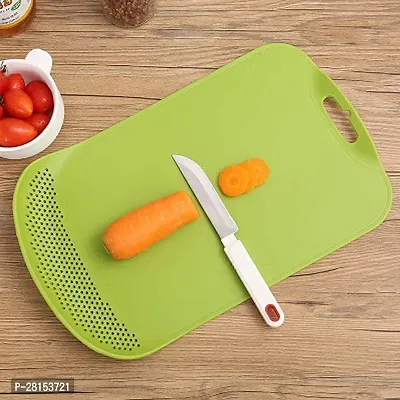 tvAt Cutting Chopping Board for Fruit Vegetable Cheese Easy Cutting Board Large Plastic Cutting Board  (Green Pack of 1 Dishwasher Safe)-thumb5