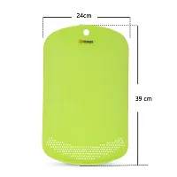 tvAt Cutting Chopping Board for Fruit Vegetable Cheese Easy Cutting Board Large Plastic Cutting Board  (Green Pack of 1 Dishwasher Safe)-thumb2