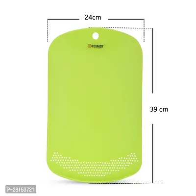 tvAt Cutting Chopping Board for Fruit Vegetable Cheese Easy Cutting Board Large Plastic Cutting Board  (Green Pack of 1 Dishwasher Safe)-thumb3