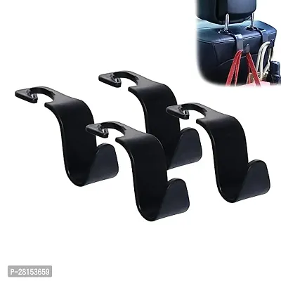 tvAt 4 Pcs Car Vehicle Seat Headrest Hook Hanger, Strong Durable Organizer Storage Holder for Grocery Bag, Purse Handbag, Water Bottle Car Storage Bag-thumb0