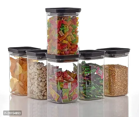 Multipurpose Air Tight Cereal Dispenser Plastic Storage Jar for Kitchen Pack of 8-thumb5